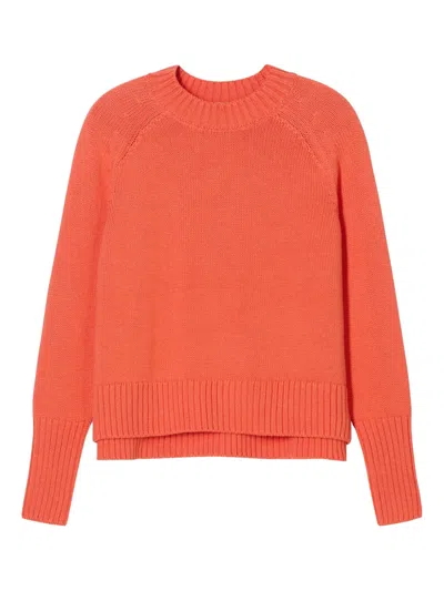 Closed Crew-neck Jumper In Red
