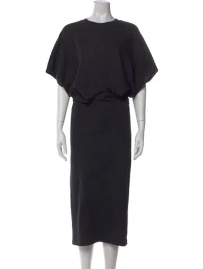 Pre-owned Closed Crew Neck Long Dress In Gray