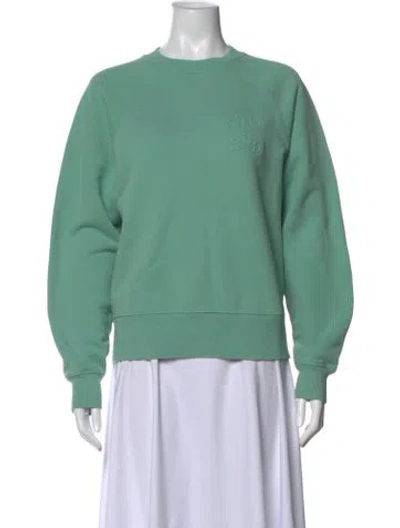 Pre-owned Closed Crew Neck Long Sleeve Sweatshirt In Green