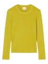 Closed Crew-neck Long-sleeve T-shirt In Yellow