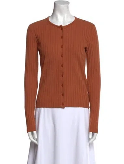 Pre-owned Closed Crew Neck Long Sleeve Top In Orange