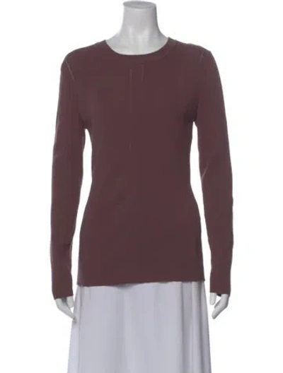 Pre-owned Closed Crew Neck Long Sleeve Top In Purple