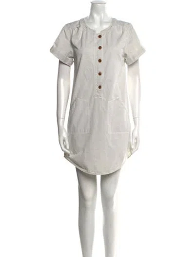 Pre-owned Closed Crew Neck Mini Dress In Neutral