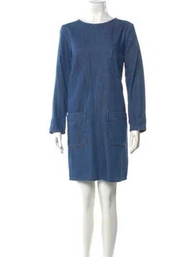 Pre-owned Closed Crew Neck Mini Dress W/ Tags In Blue