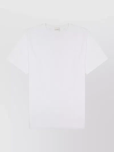 Closed Crew Neck Short Sleeve Cotton Jersey T-shirt In White