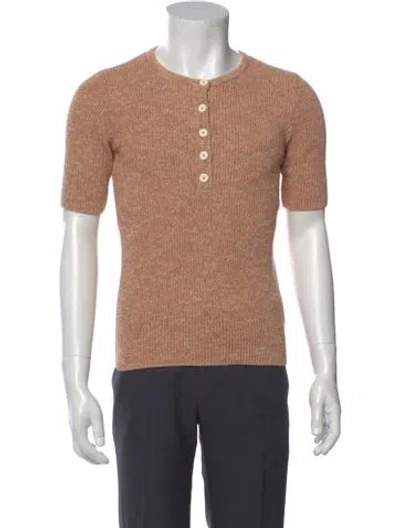 Pre-owned Closed Crew Neck Short Sleeve Polo Sweater In Neutral
