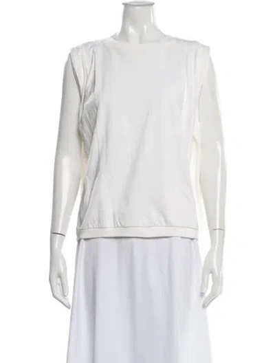 Pre-owned Closed Crew Neck Short Sleeve Top In White