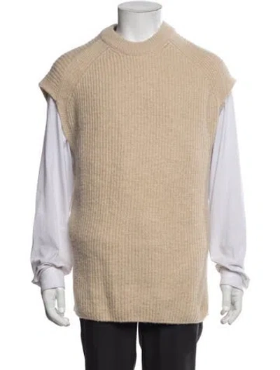 Pre-owned Closed Crew Neck Sleeveless Sweater Vest In Neutral