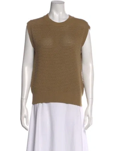 Pre-owned Closed Crew Neck Sleeveless Top In Neutral