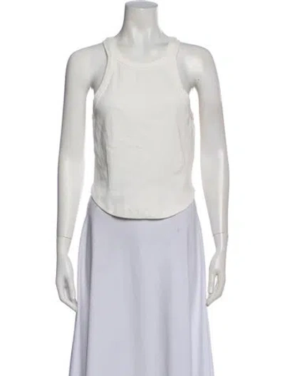 Pre-owned Closed Crew Neck Sleeveless Top In Neutral