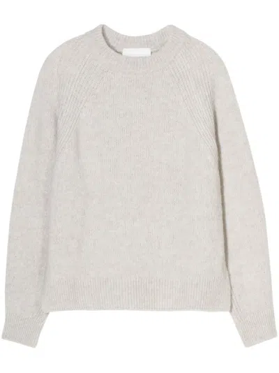 Closed Crew-neck Sweater In 白色