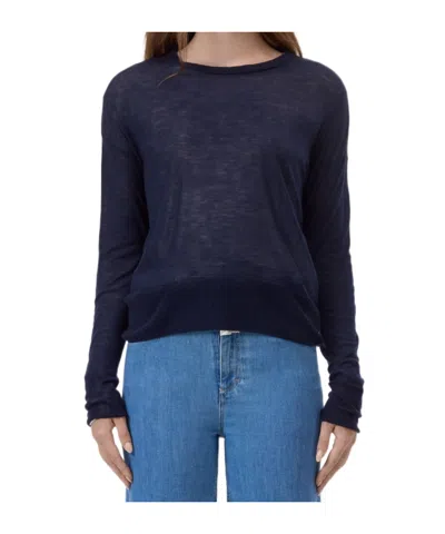Closed Crew Neck Sweater Made Of Wool In Blue