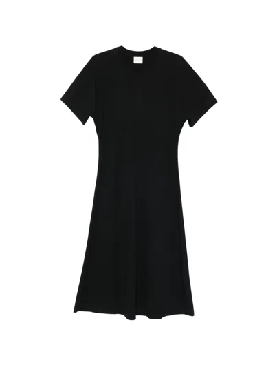 Closed Crew-neck T-shirt Midi Dress In Black