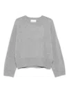 Closed Crew-neck Wool Sweater In Gray