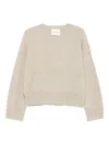 Closed Crew-neck Wool Sweater In Neutral