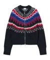 Closed Crew-neck Zip Cardigan In Black