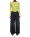 CLOSED CREWNECK LONG-SLEEVE SHIRT IN PRIMARY YELLOW