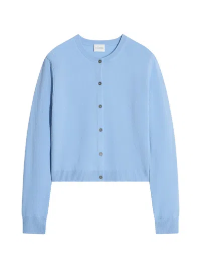 Closed Crew-neck Long-sleeve Cardigan In Blue