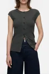 Closed Crewneck Ribbed T-shirt In Irish Coffee
