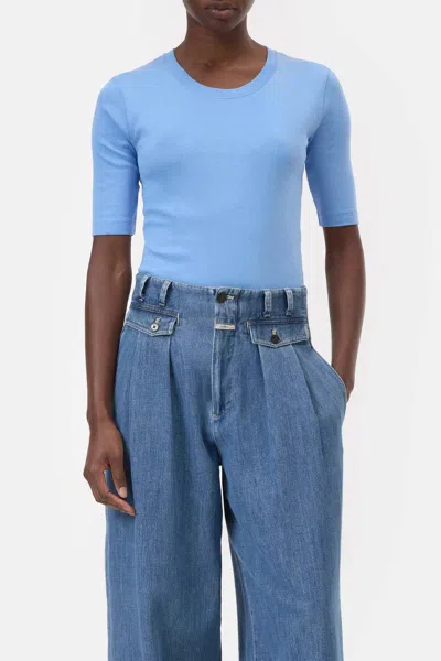 Closed Crewneck Short Sleeve T-shirt In Sky Blue