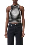 Closed Stripe Tank Top In Black In Black