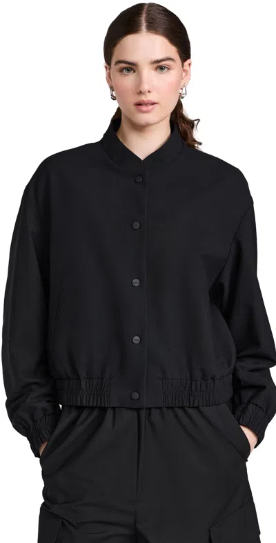 Closed Cropped Bomber Black