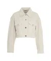 Closed Contrast-stitching Denim Jacket In Neutrals