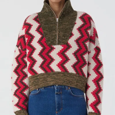 Closed Cropped Halfzip Long Sleeve In Multi
