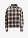Closed Cropped Madras Shirt In Brown