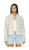 Closed Check-print Oversized Shirt In Neutral