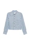 Closed Sky Blue Regular Stripes Shirt In Blue