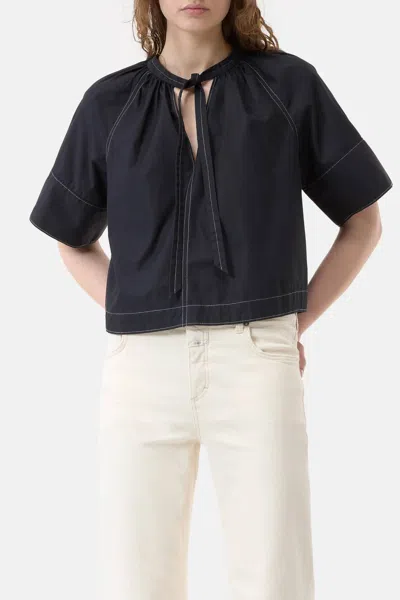 Closed Cropped Top In Black