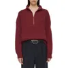 Closed Cropped Troyer Knit Sweater In Jam In Multi