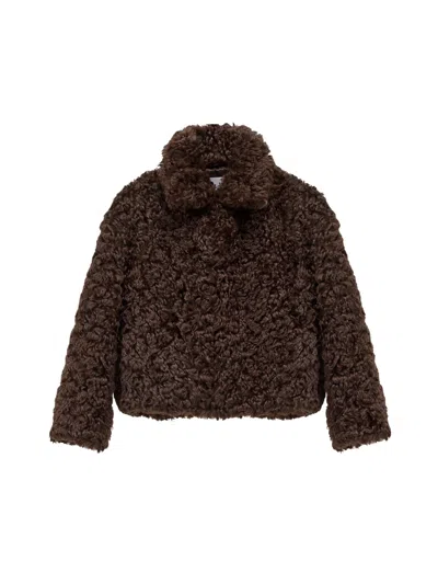 Closed Curly Faux Fur Relaxed Jacket In Black