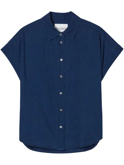 Closed Dark Blue Linen Blend Shirt