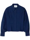 Closed Tailored Cotton Blouse In Dark Blue In Blue