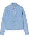 Closed Denim Cotton Jacket In Clear Blue