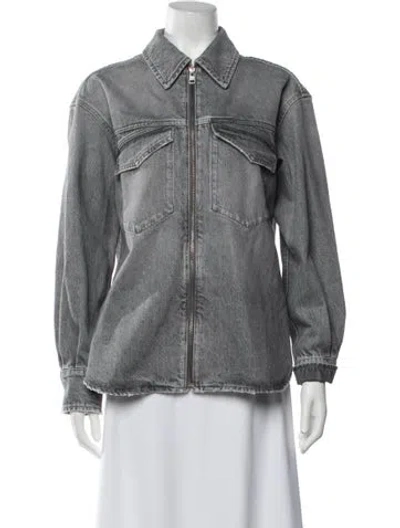 Pre-owned Closed Denim Jacket In Black