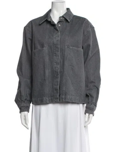 Pre-owned Closed Denim Jacket In Gray