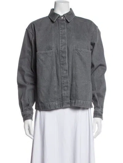 Pre-owned Closed Denim Jacket In Grey