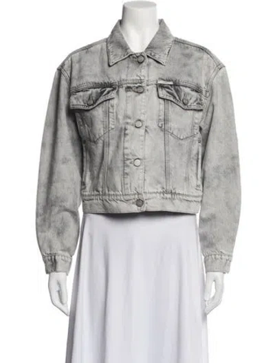 Pre-owned Closed Denim Jacket In Grey