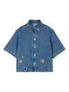 Closed Short Sleeve Denim Shirt Mid Blue