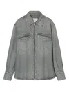 Closed Denim Shirt In Gray