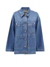 CLOSED DENIM SHIRT WITH LATERAL BOWS