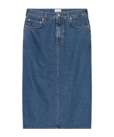 Closed Denim Skirt In Blue