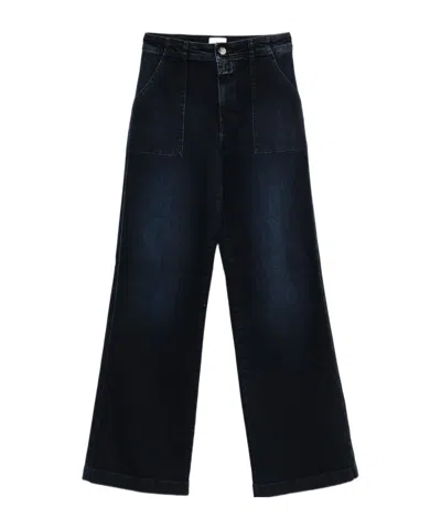 Closed Denim Trousers With Wide Belt Loops In Blue