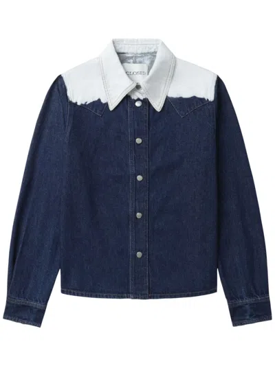 Closed Dip-dye Denim Shirt In Blue