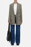 Closed Double-breasted Blazer In Multi Color In Gray