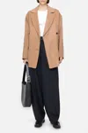 Closed Double Breasted Coat In Biscotti Brown In Neutral