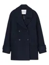 Closed Double-breasted Jacket In Blue